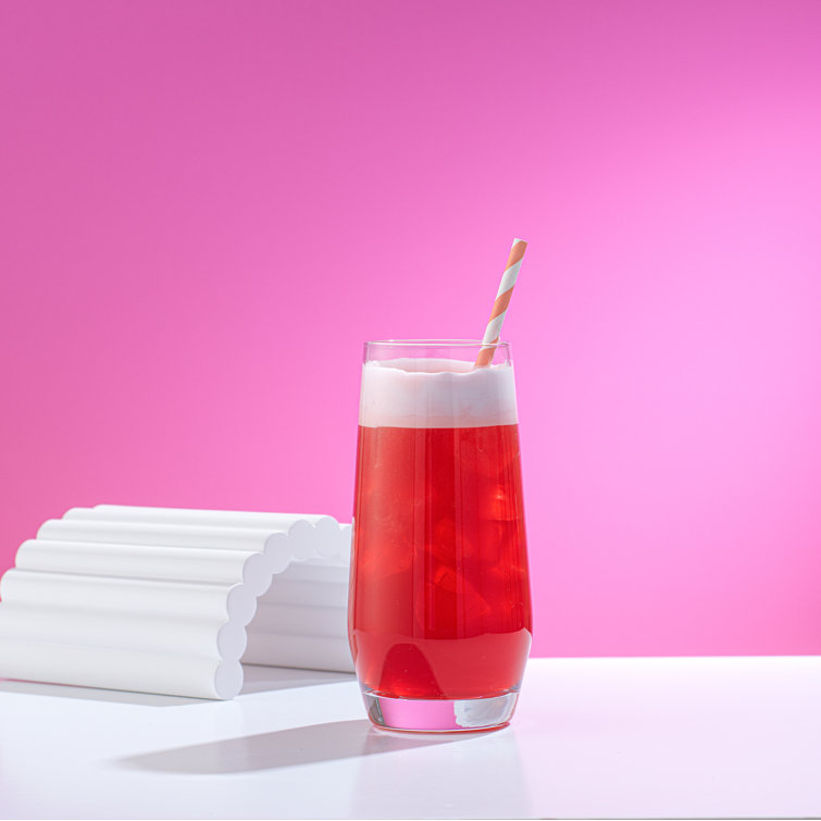 Gwen 18oz Lead-Free Crystal Highball Glass Set