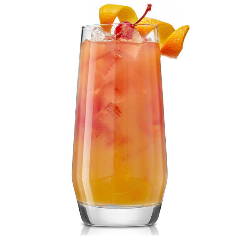 Gwen 18oz Lead-Free Crystal Highball Glass Set