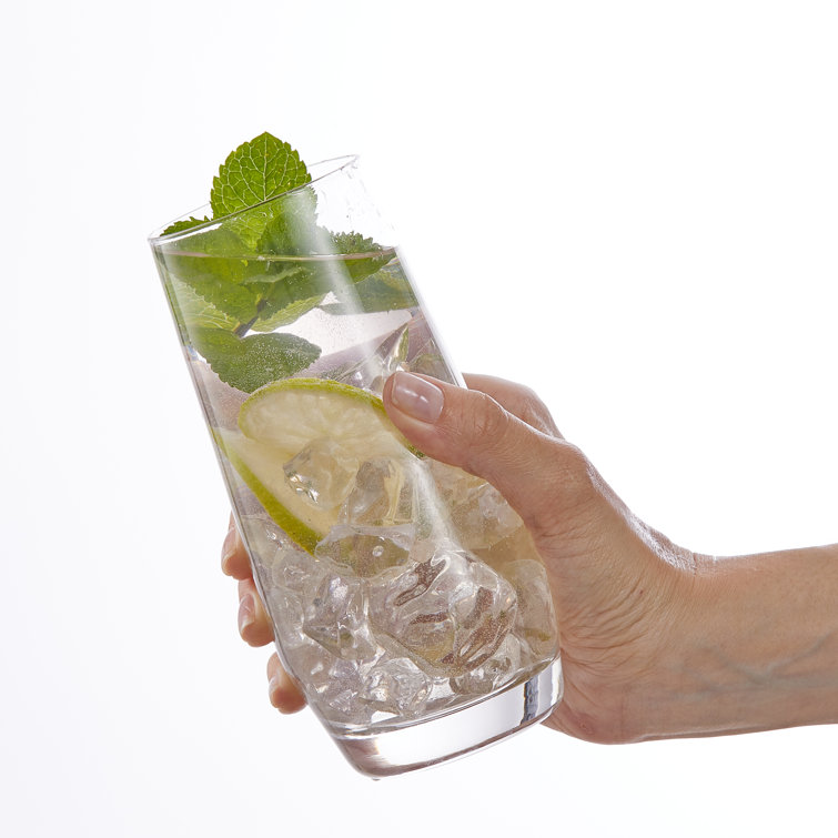 Gwen 18oz Lead-Free Crystal Highball Glass Set