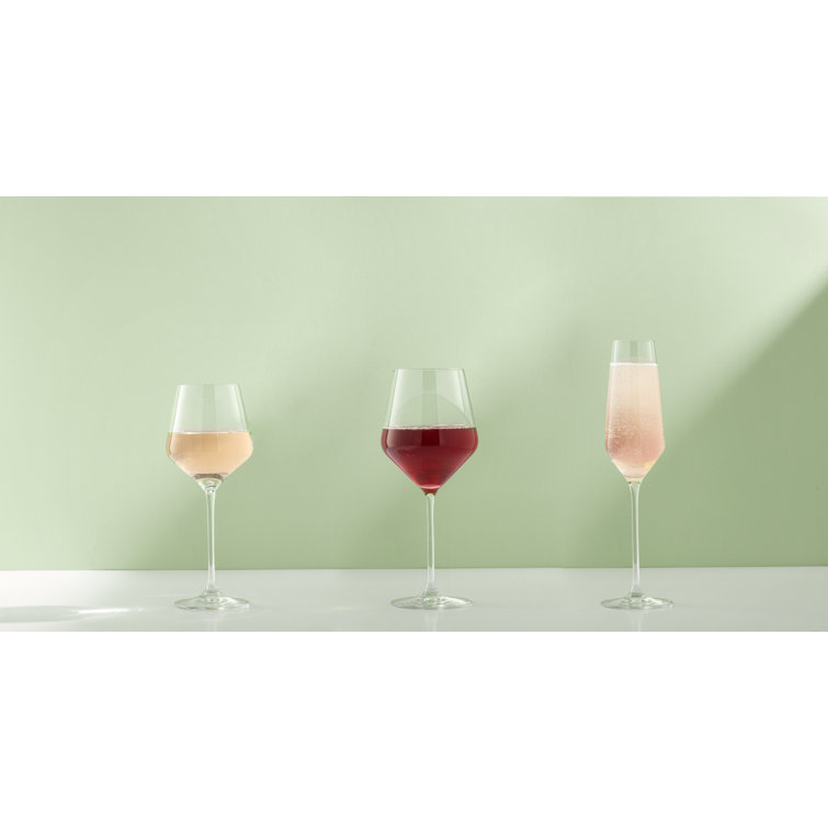 Layla 17 oz Clear Crystal Red Wine Glasses Set of 4