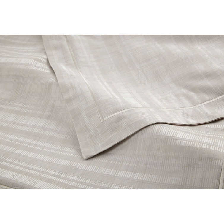 Pearl Satin Cotton Queen Duvet Cover with Zipper Closure