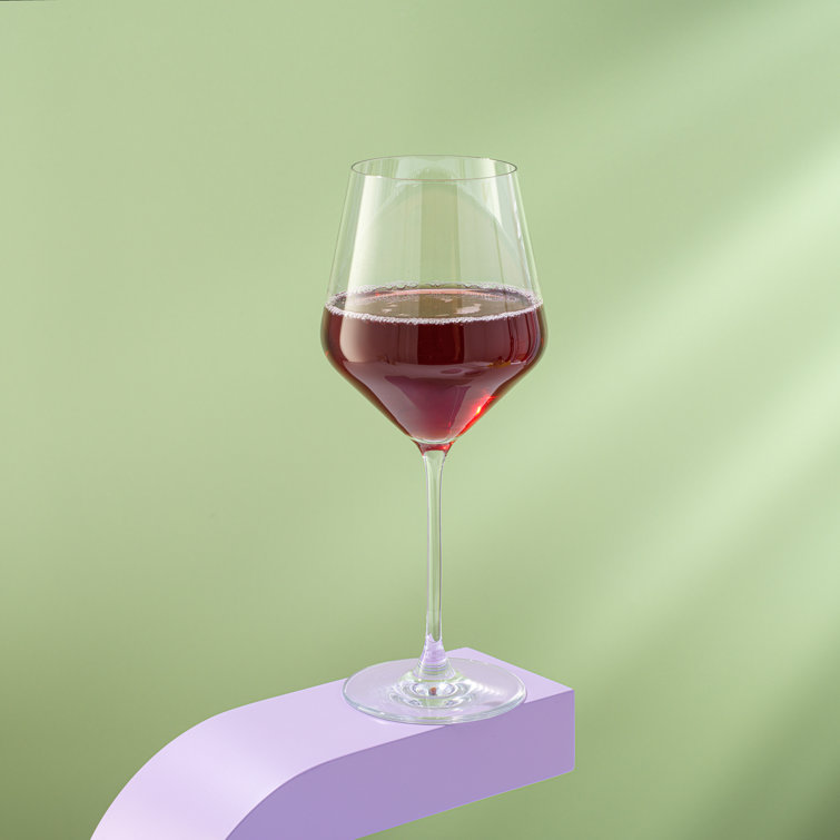 Layla 17 oz Clear Crystal Red Wine Glasses Set of 4