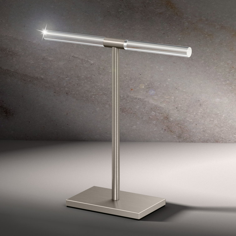 Brushed Nickel Freestanding T-Shape Countertop Towel Holder