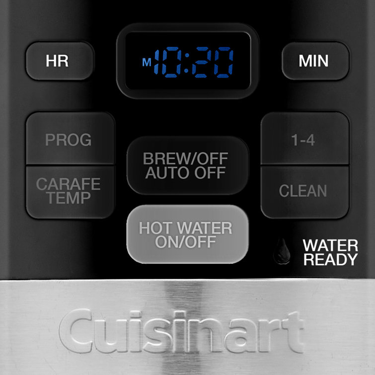 Black Programmable Drip Coffee Machine with Grinder and Water Filter