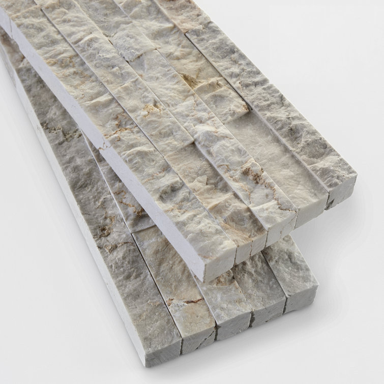 Vanilla Split Face Marble Wall Tile 3x12 for Bathroom and Kitchen