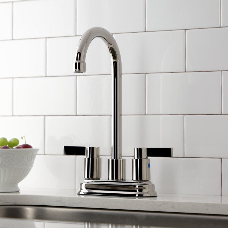 NuvoFusion Sleek Polished Nickel 4" Bar Faucet