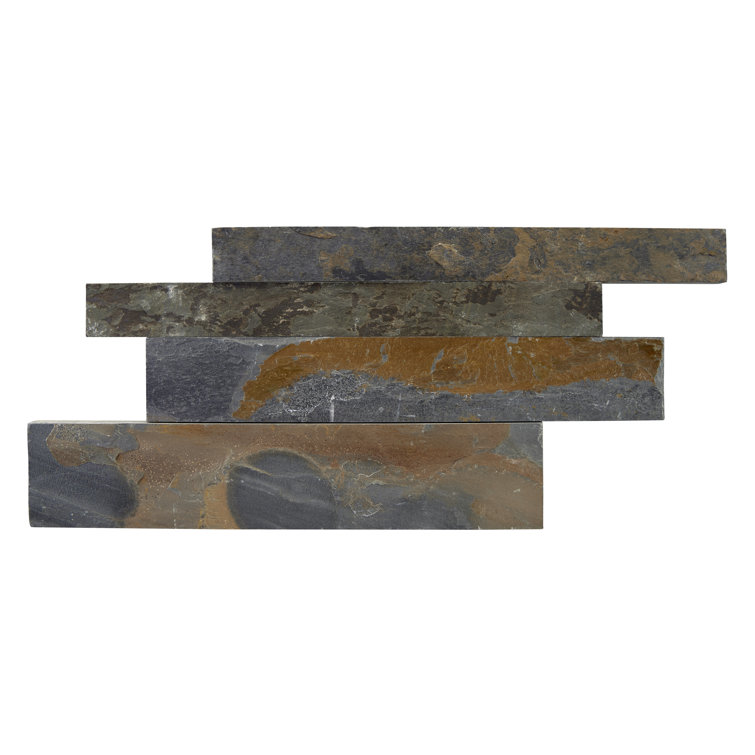 Sunset Multicolor Slate 6x12 Textured Wall Tile