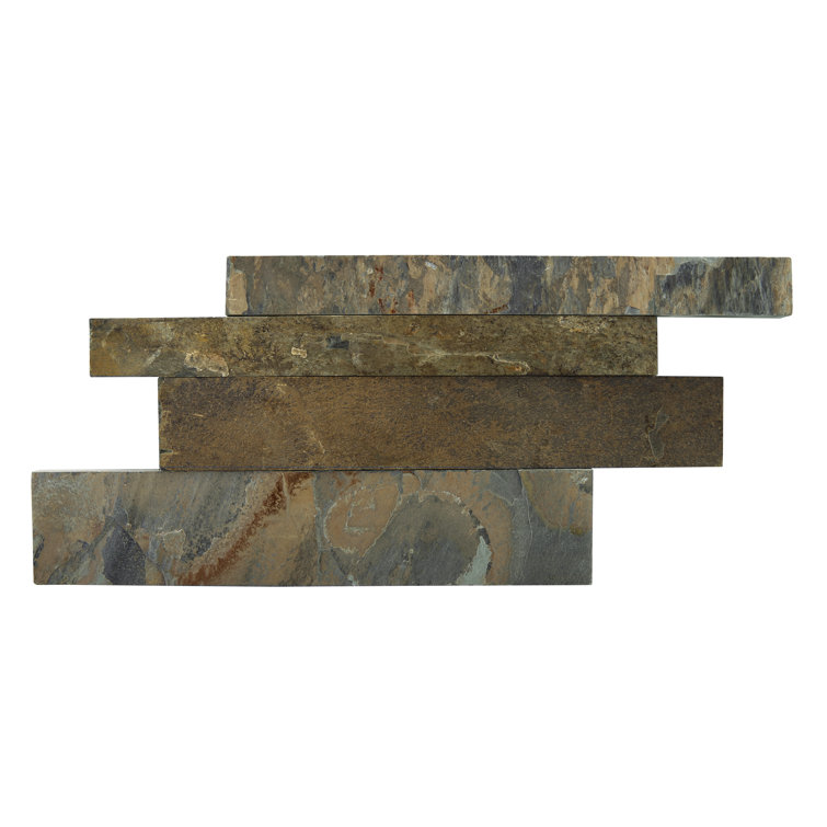 Sunset Multicolor Slate 6x12 Textured Wall Tile