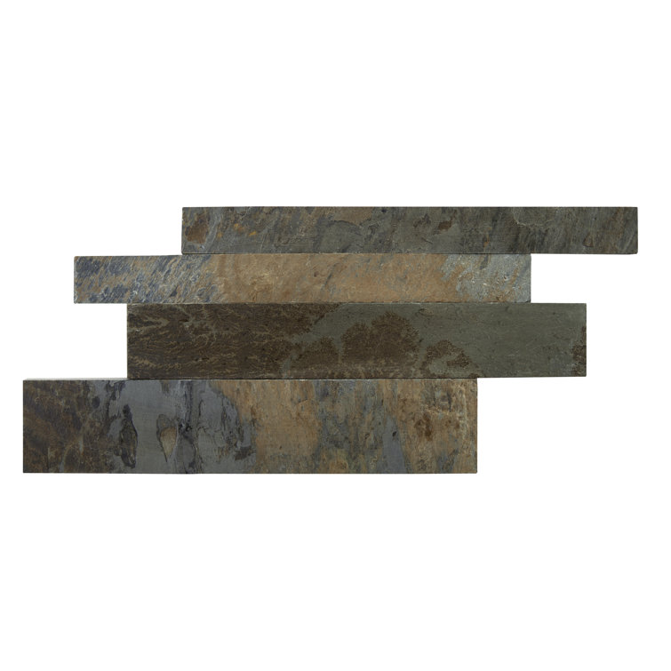 Sunset Multicolor Slate 6x12 Textured Wall Tile