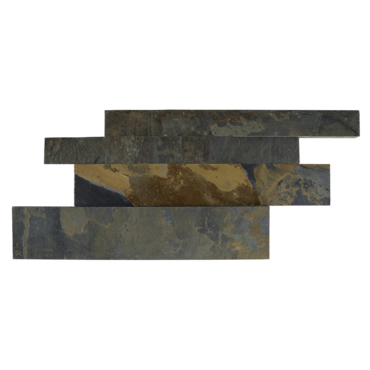 Sunset Multicolor Slate 6x12 Textured Wall Tile