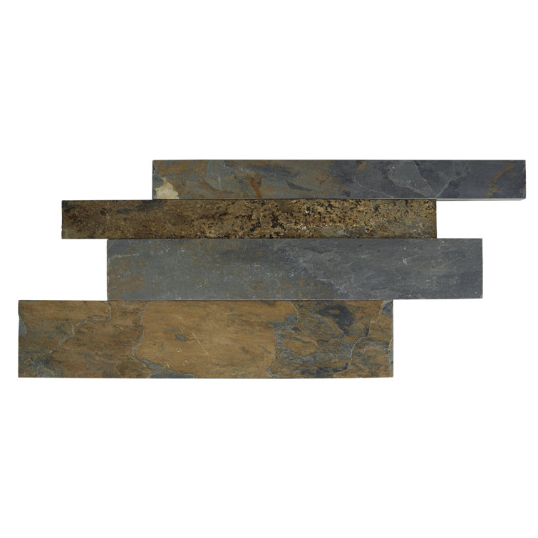 Sunset Multicolor Slate 6x12 Textured Wall Tile