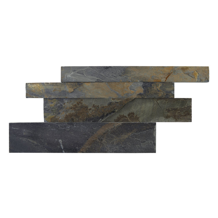 Sunset Multicolor Slate 6x12 Textured Wall Tile