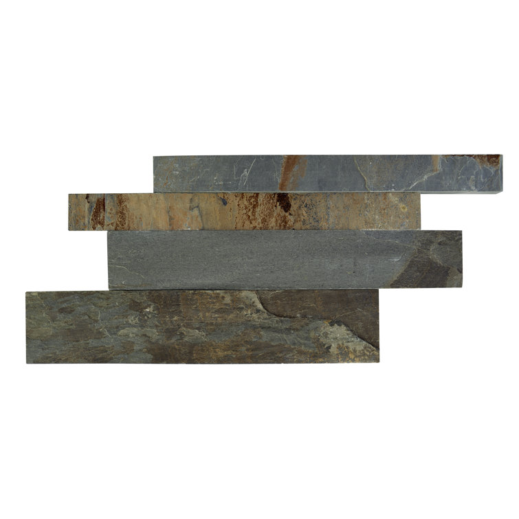 Sunset Multicolor Slate 6x12 Textured Wall Tile