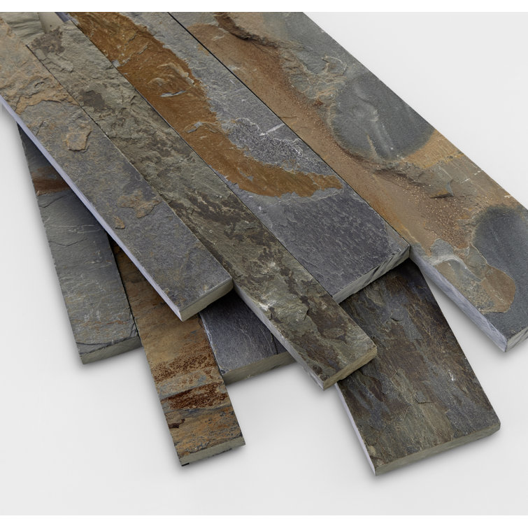 Sunset Multicolor Slate 6x12 Textured Wall Tile