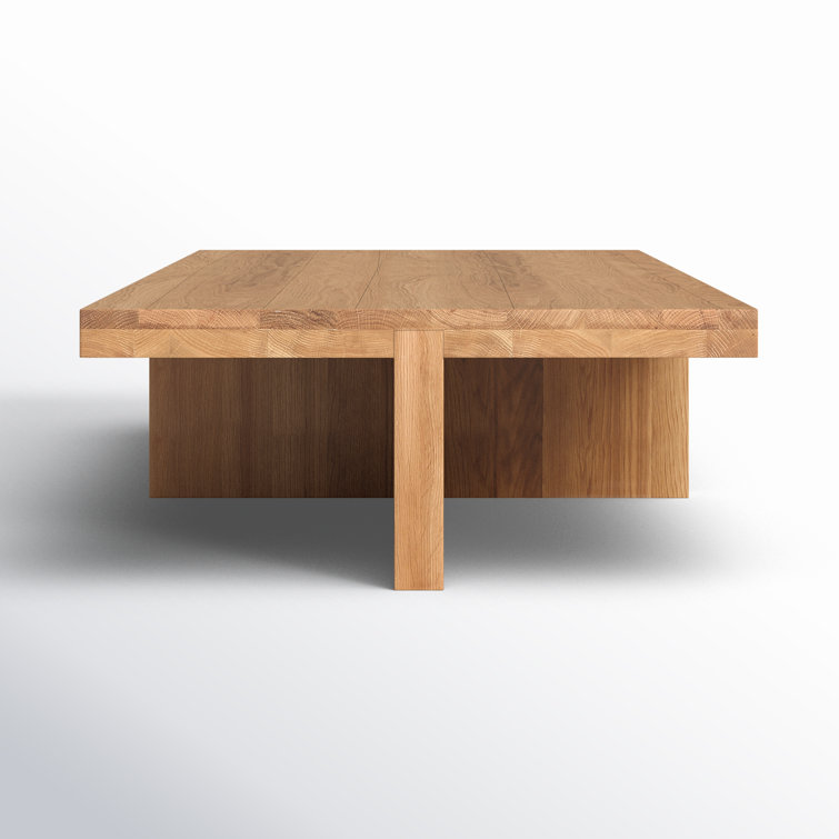 Natural Oak Rectangular Solid Wood Coffee Table