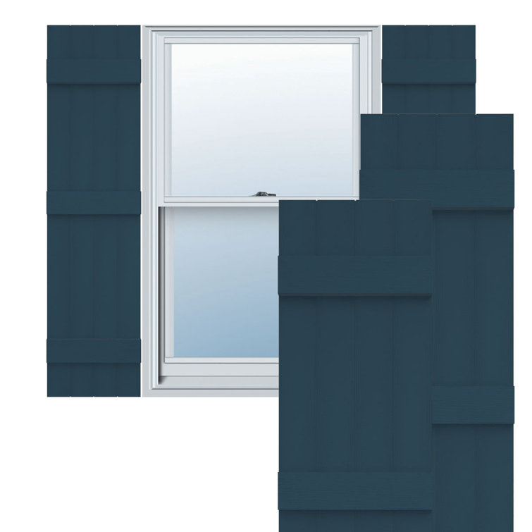 Classic Blue 14" x 67" Vinyl Board and Batten Shutters