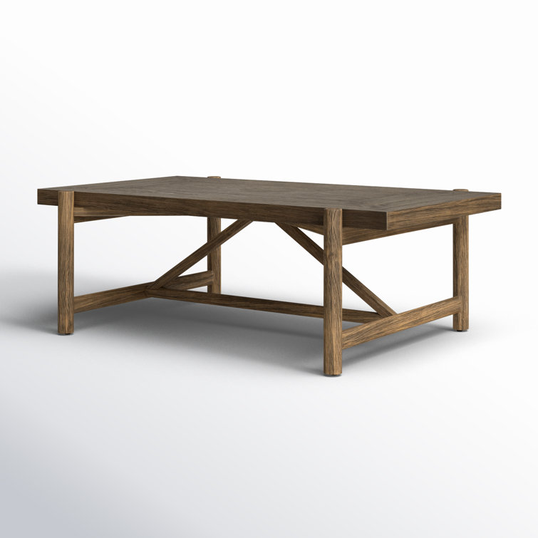Sienna Brown Rectangular Wood Coffee Table with Storage