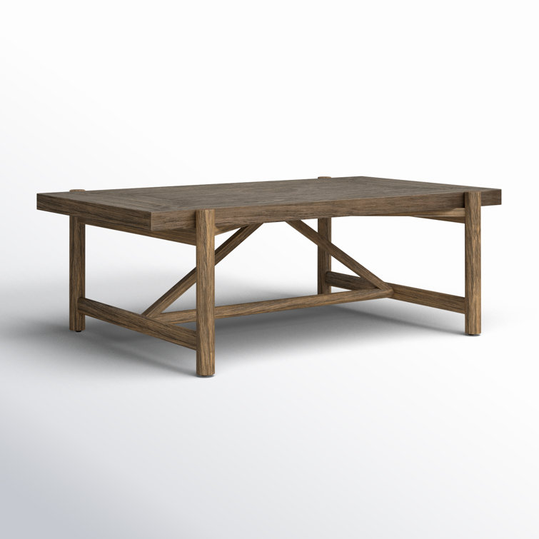 Sienna Brown Rectangular Wood Coffee Table with Storage
