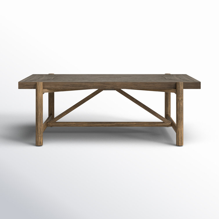 Sienna Brown Rectangular Wood Coffee Table with Storage