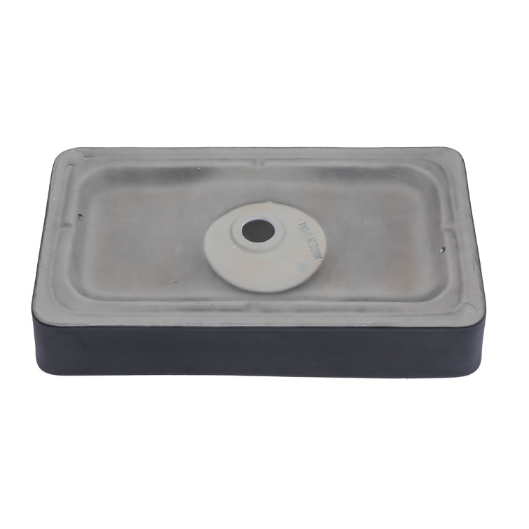 24" White Ceramic Rectangular Vessel Sink with Black Rim