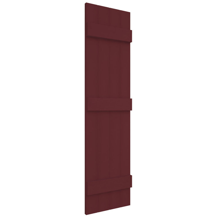 Wineberry Vinyl Board and Batten Shutters, 14"W x 59"H