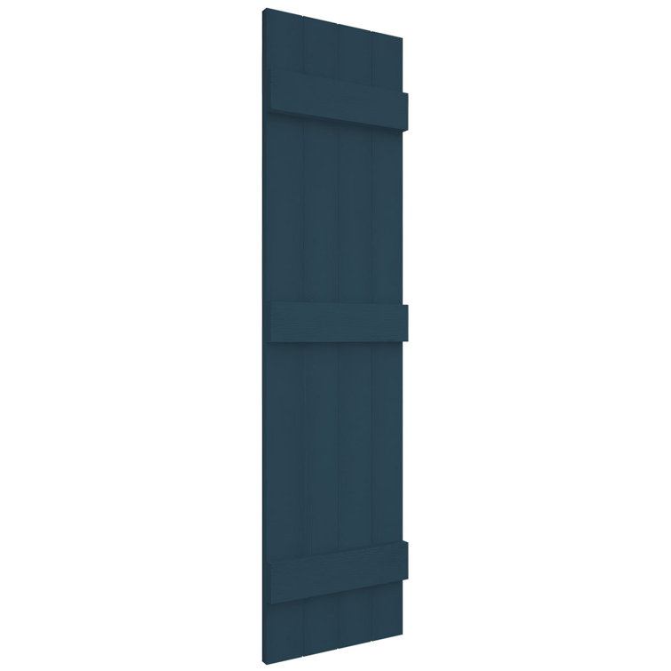 Classic Blue 14" x 67" Vinyl Board and Batten Shutters