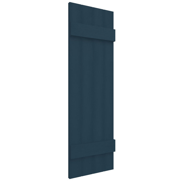 Classic Blue Vinyl Board and Batten Shutters, 14" x 47"