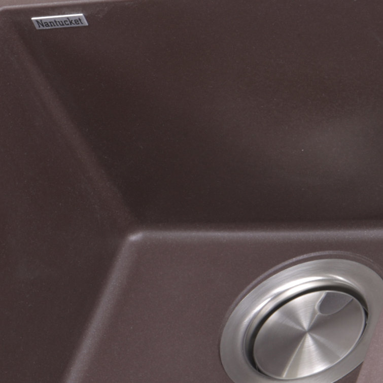 Plymouth 17'' Sand Granite Undermount Single Bowl Sink
