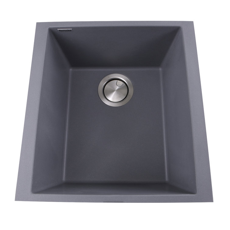Titanium Gray Granite Undermount Single Bowl Kitchen Sink