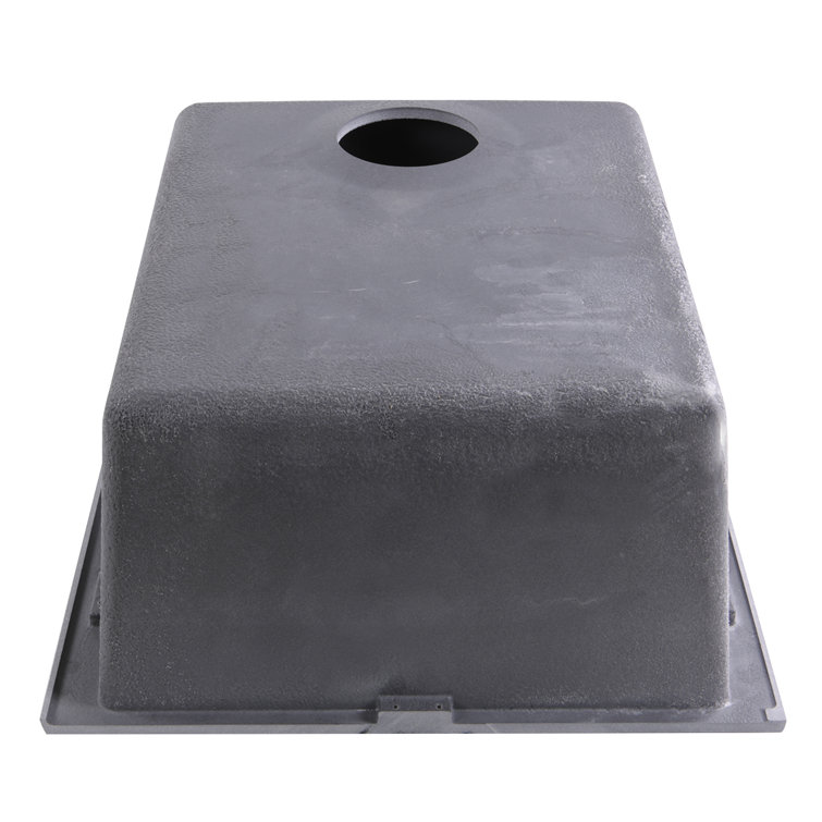 Titanium Gray Granite Undermount Single Bowl Kitchen Sink