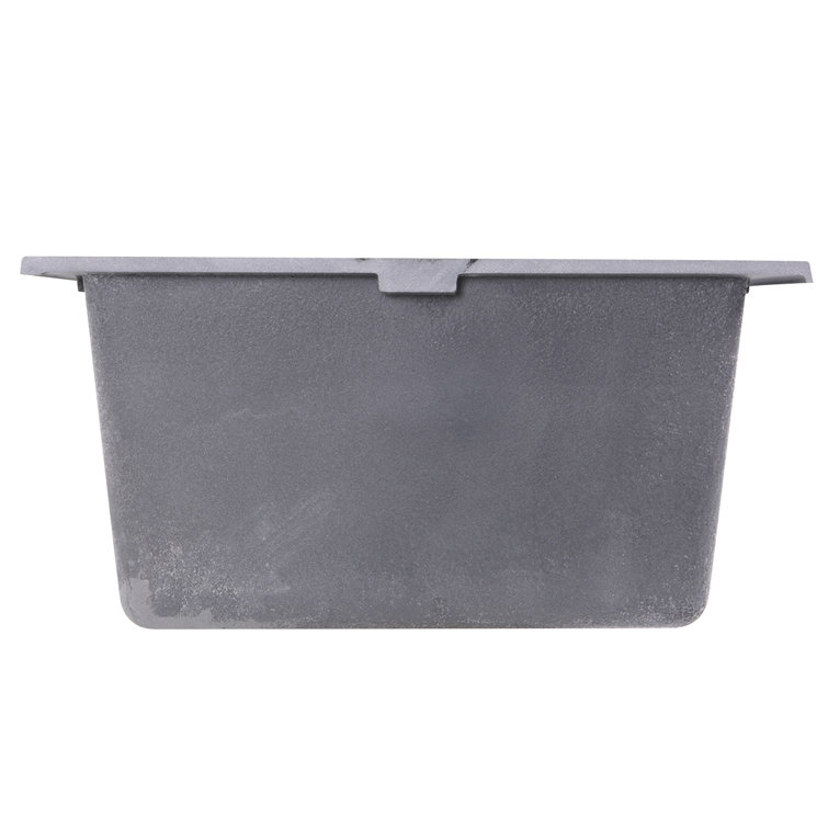 Titanium Gray Granite Undermount Single Bowl Kitchen Sink