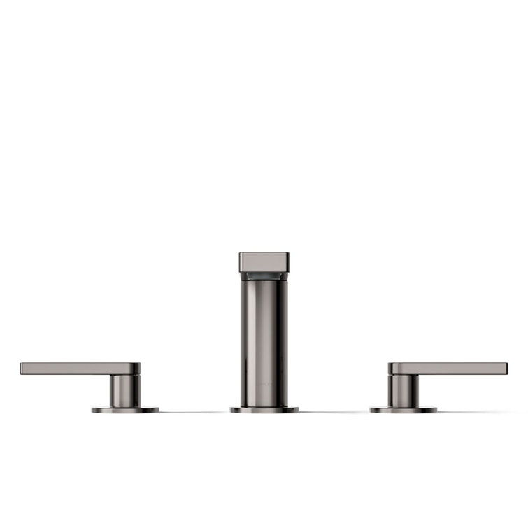 Composed Minimalist Chrome Widespread Bathroom Faucet