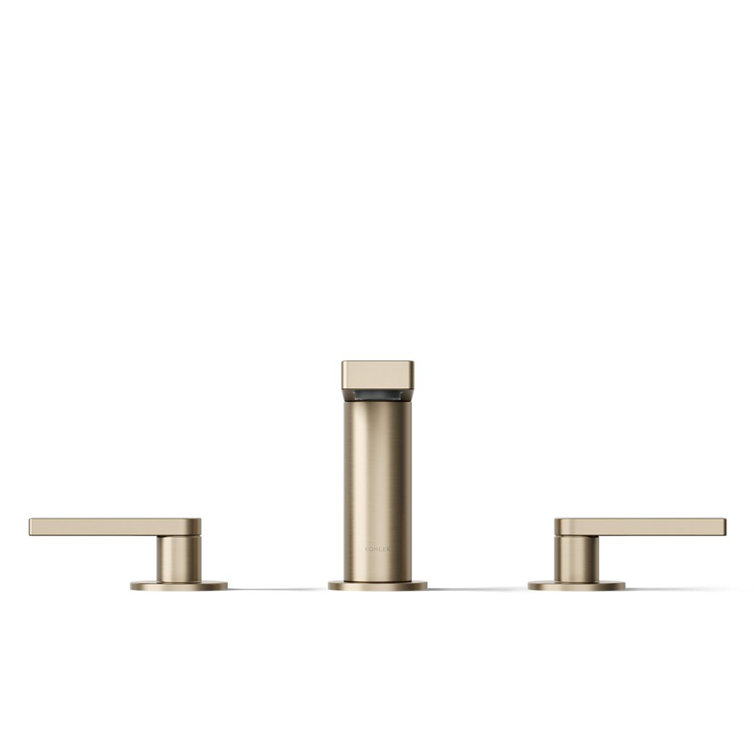Vibrant Brushed Bronze Widespread Bathroom Faucet with Drain Assembly