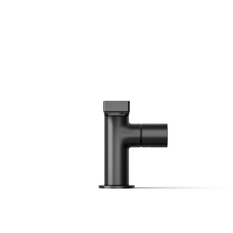 Minimalist Matte Black Single-Handle Bathroom Faucet