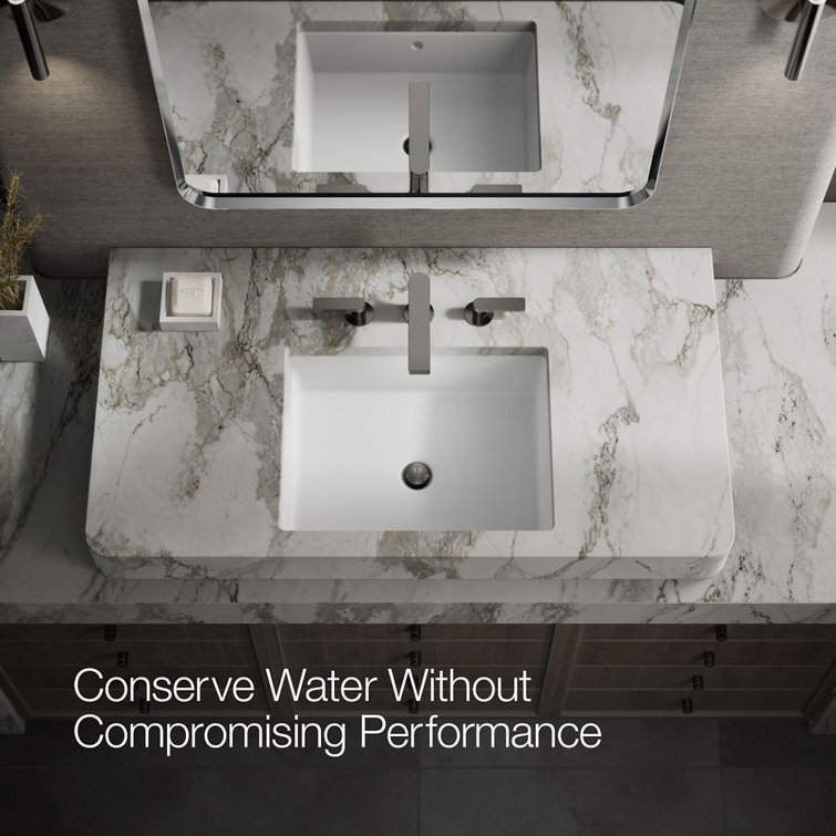 Composed Minimalist Chrome Widespread Bathroom Faucet