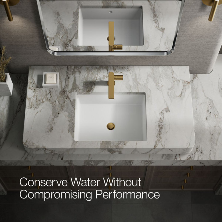 Vibrant Brushed Moderne Brass Single Handle Bathroom Faucet