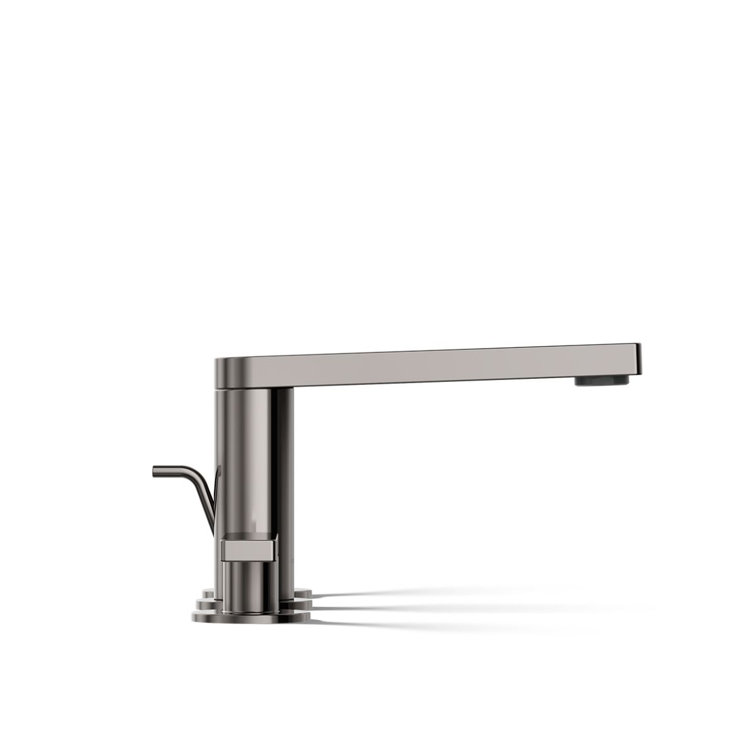 Composed Minimalist Chrome Widespread Bathroom Faucet