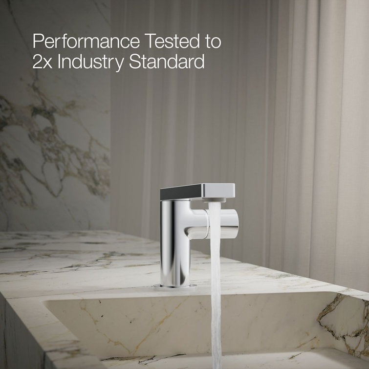 Composed Polished Chrome Single-Handle Bathroom Faucet