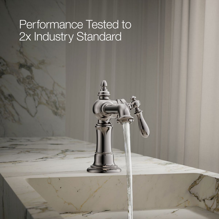 Vibrant Titanium Single Hole Bathroom Faucet with Drain Assembly
