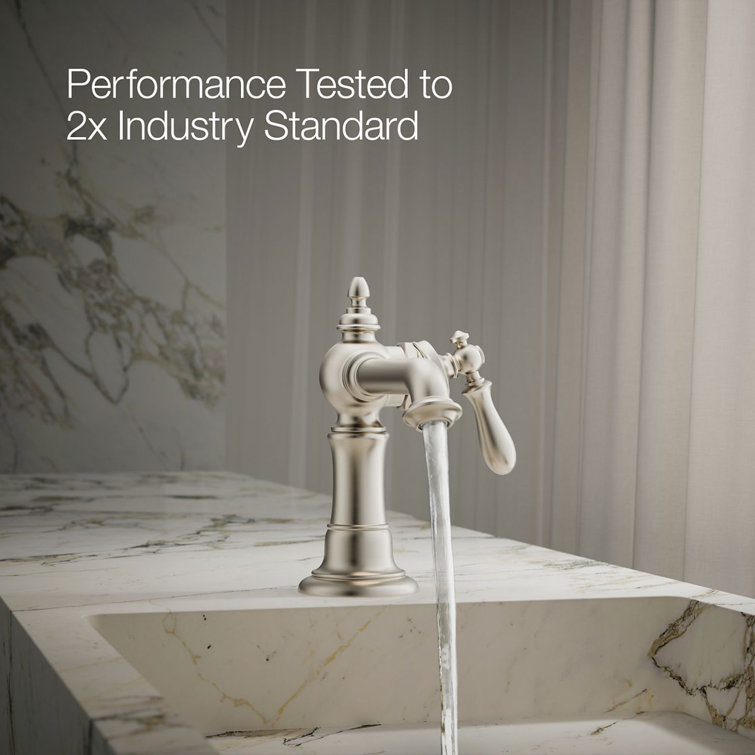 Artifacts Vibrant Brushed Nickel Single-Hole Bathroom Faucet