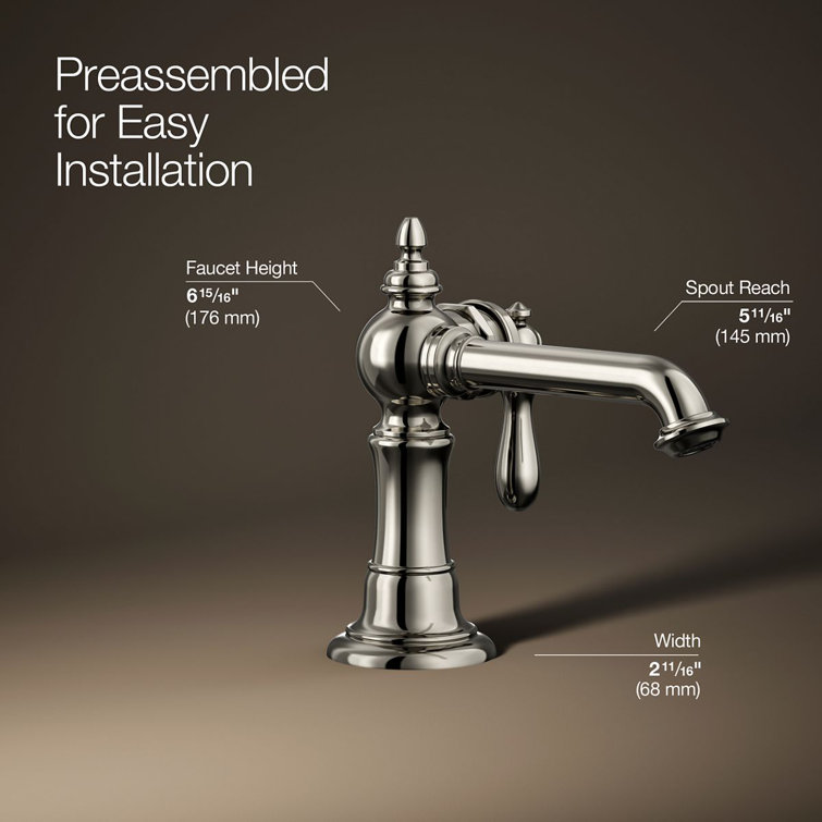 Artifacts Polished Nickel Single-Handle Bathroom Faucet
