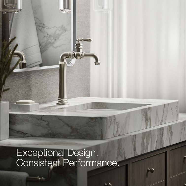 Vibrant Brushed Nickel Single Handle Bathroom Faucet