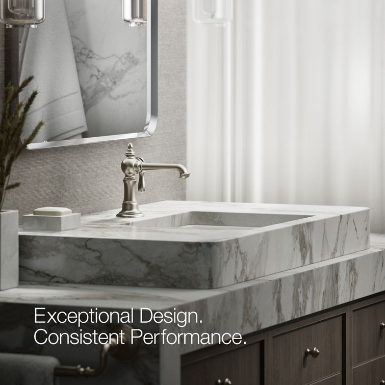 Artifacts Vibrant Brushed Nickel Single-Hole Bathroom Faucet