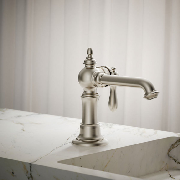 Artifacts Vibrant Brushed Nickel Single-Hole Bathroom Faucet