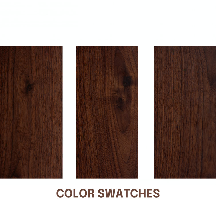 Queen Dark Walnut Wood Bed Frame with Rattan Headboard