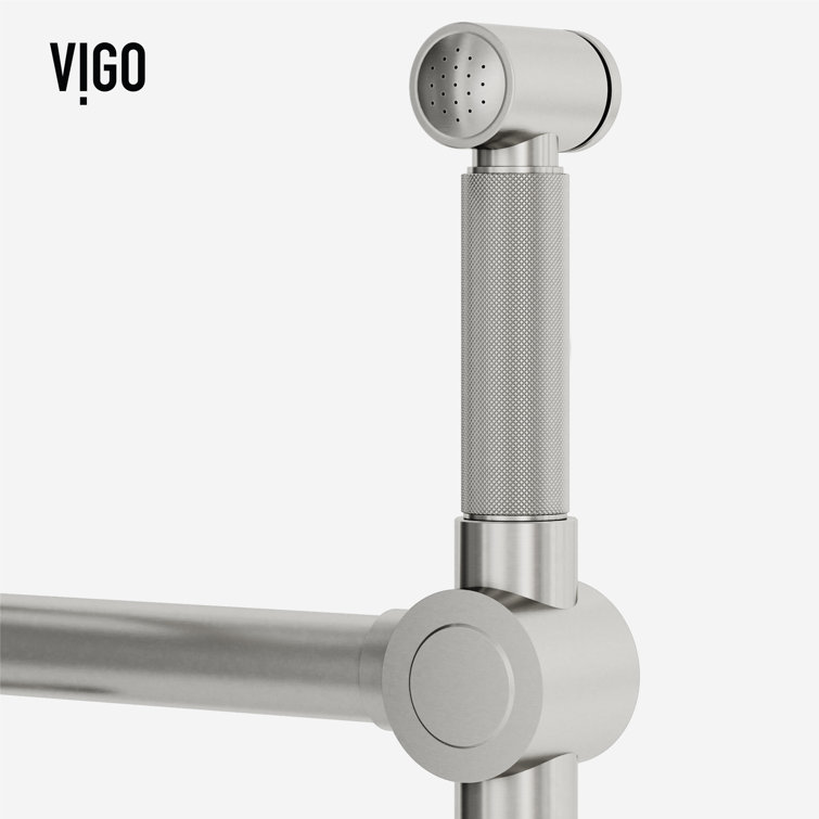 Cass Stainless Steel High-Arc Kitchen Faucet with Pull-Out Sprayer