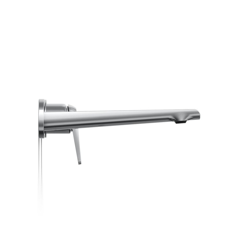 Polished Chrome Single-Handle Wall-Mount Bathroom Faucet