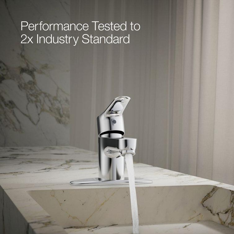 July Polished Chrome Single-Handle 4-in Centerset Bathroom Faucet