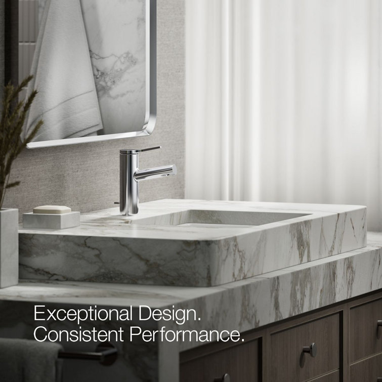 Polished Chrome Single-Handle Bathroom Sink Faucet with Pop-Up Drain