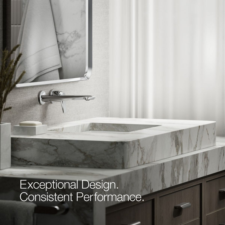 Polished Chrome Single-Handle Wall-Mount Bathroom Faucet